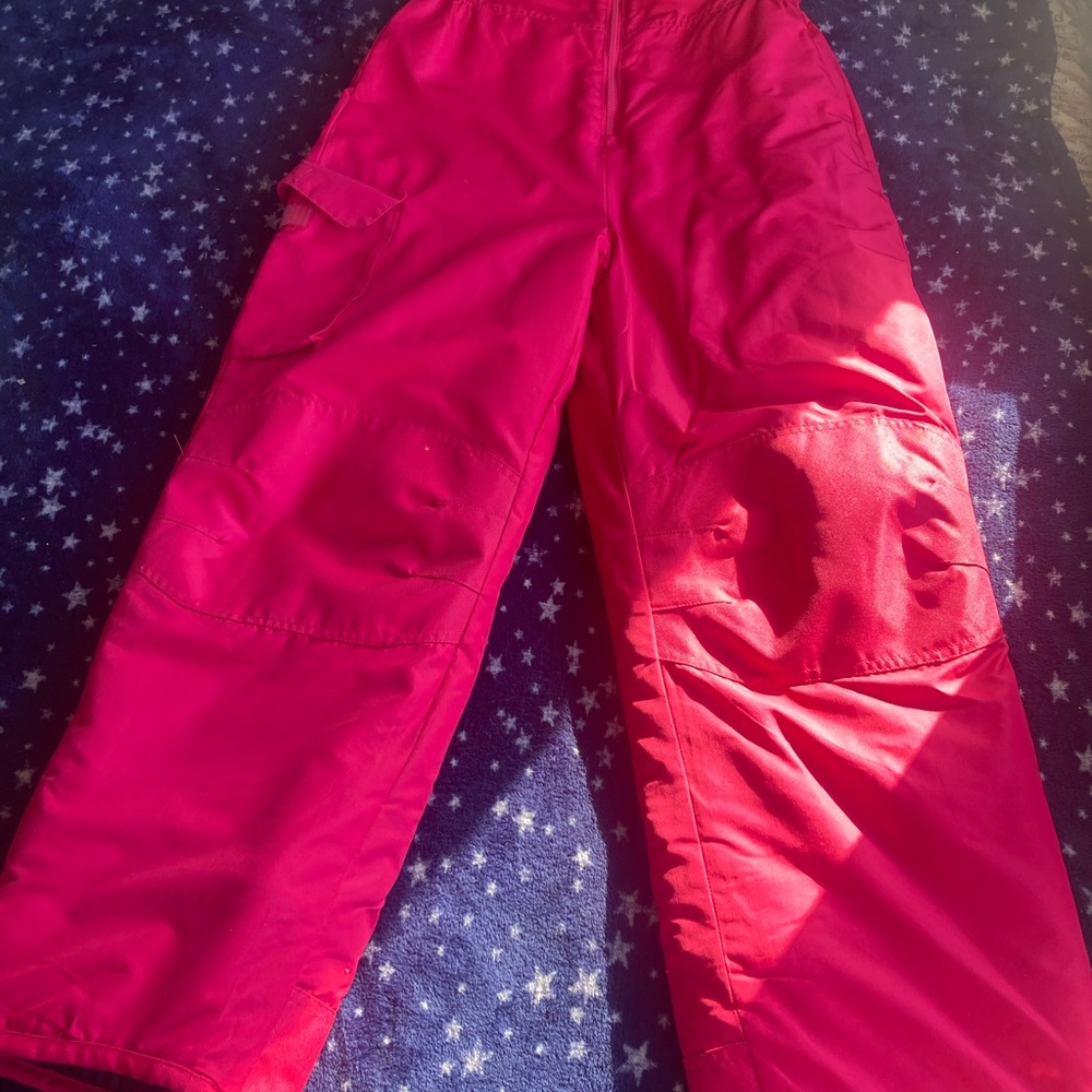 Cherokee Kids One Piece Girls Pink Overalls Snow Pants